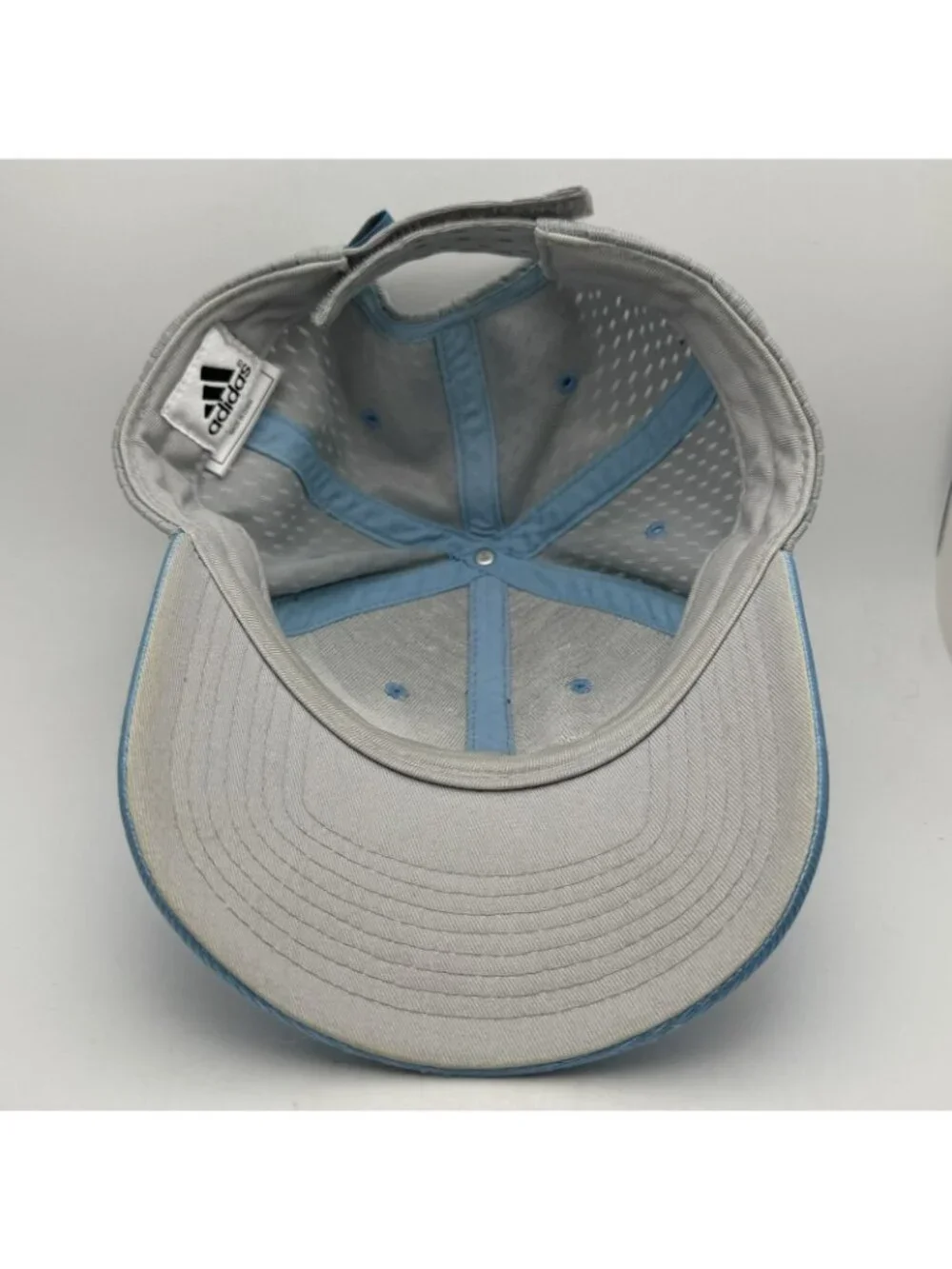 Adidas Men's Blue Grey Mesh Adjustable Baseball Cap Hat One Size